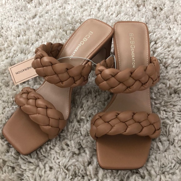 NWT Woven Braided 2 Strap Square Toe Dress Sandal - Picture 3 of 9